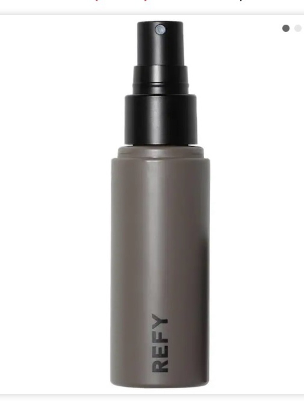 REFY Matte Setting Spray in Gray and Black Packaging